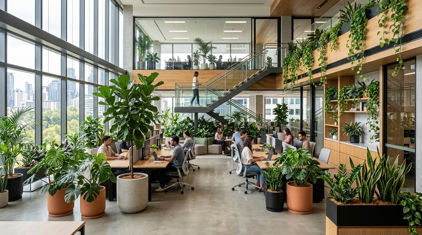 Indoor office plantscaping